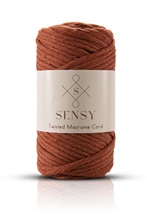 SENSY Premium Taranan Makrome Makrame Hobi İpi 4lü Set Yeşil - Hardal - Kiremit - Ekru