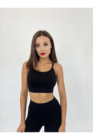 Kadın 15354 Astarlı BRA-SİYAH T-Shirt