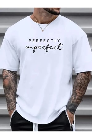 Erkekler Için Perfectly Günlük Tişört - Beyaz