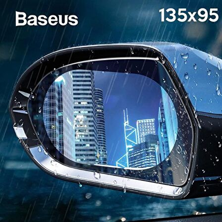 Baseus 135X95 Anti Sis Yağmur Geçirmez Hidrofobik dikiz aynası Film 2 adet