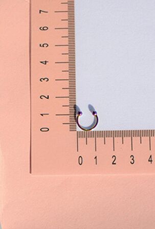 10 mm Hologram Çelik Top Uçlu Piercing Septum Helix Kıkırdak