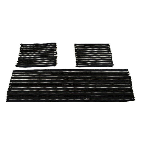 Audi R8 Serme Kilim Minder 3lü Siyah Beyaz FS