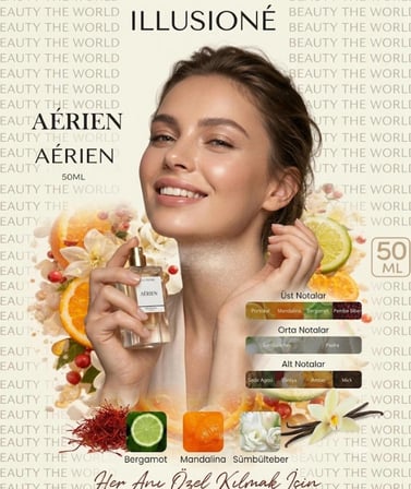 Illusioné Aérien 50 ml Özel Seri Bayan Parfüm - Kalıcı ve Çiçeksi Notalar
