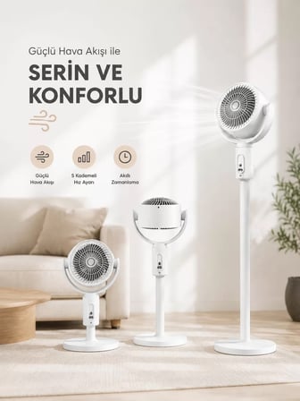 Sessiz Çalışma Özelliğiyle Rahat Kullanım Sunan Dikey Vantilatör