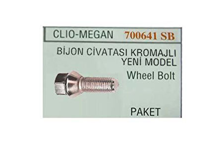 Ses 700641SBC Bijon Cıvatası Y.M Clio-Megane Delikli Pullu Kromajlı 402222121R