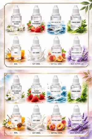 Sabun ve Mum Yapım İçin 30ML Konsantre Esans Çilek, Lavanta, Şeftali, Bal, Okyanus, Musk, Süt, Green