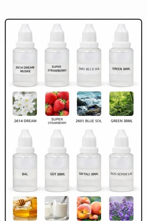 Sabun ve Mum Yapım İçin 30ML Konsantre Esans Çilek, Lavanta, Şeftali, Bal, Okyanus, Musk, Süt, Green