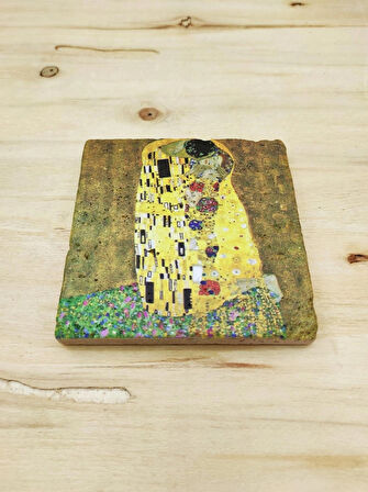 Gustav Klimt Set 4 - Çay/kahve Fincanı Kupa Taş Bardak Altlığı 1