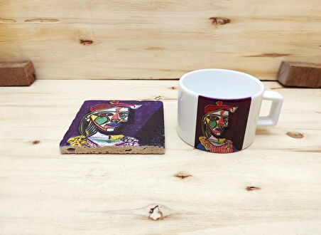 Pablo Picasso Set 4 - Çay/kahve Fincanı Kupa Taş Bardak Altlığı 1