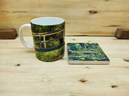 Claude Monet Set 8 - Kupa Traverten Bardak Altlığı 1