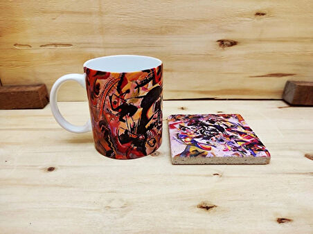 Wassily Kandinsky Set 8 - Kupa Traverten Bardak Altlığı 1