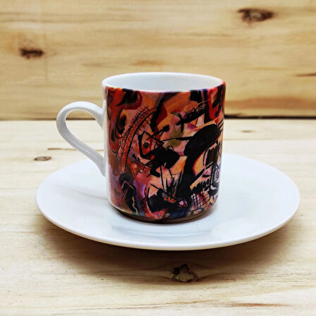 Dali Van Gogh Picasso Kandinsky Gustav Klimt Monet Tasarımlı 6'lı Türk Kahvesi Fincanı Seti