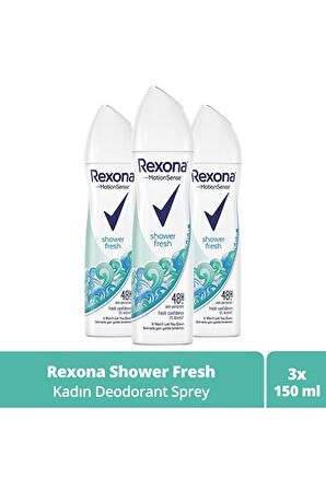 Rexona Kadın Deodorant Shower Fresh 150 ML - 3'lü Avantaj Paketi