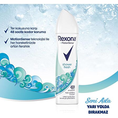 Rexona Kadın Deodorant Shower Fresh 150 ML - 3'lü Avantaj Paketi