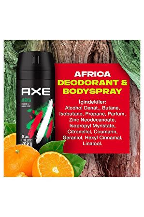 Axe Men Deodorant Africa 150 ML - 3'lü Avantaj Paketi