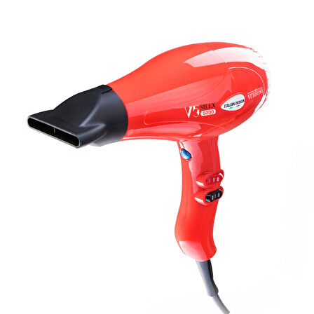 Ventoso V5 Silex5000 2500 W Profesyonel Fön Makinesi Kırmızı Ahşap Fön Fırçalı