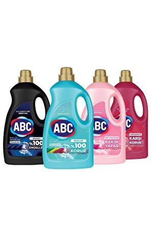 ABC Renkliler - Siyahlar İçin Sıvı Deterjan 4x2.7 lt 