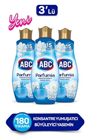 ABC Parfumia Büyüleyici Yasemin Beyazlar ve Renkliler İçin Konsantre Yumuşatıcı 3 x 1440 ml 180 Yıkama