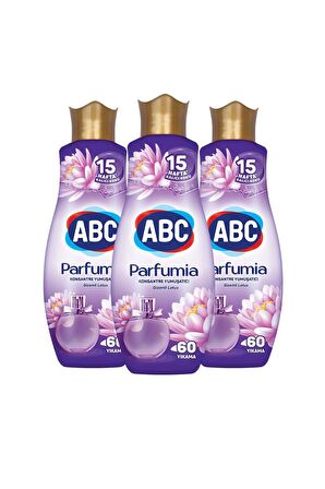 ABC Parfumia Gizemli Lotus Beyazlar ve Renkliler İçin Konsantre Yumuşatıcı 3 x 1440 ml 180 Yıkama