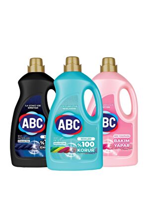 ABC Renkliler - Siyahlar İçin Sıvı Deterjan 3x2.7 lt 