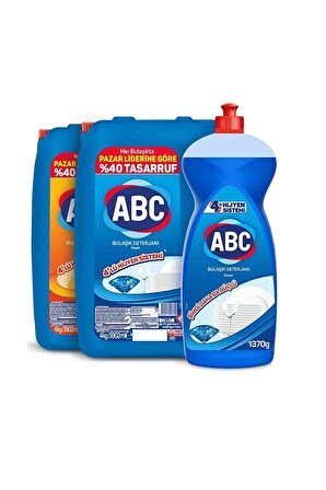 ABC Bulaşık Sıvısı 4kg*2+1370g 3 lü set