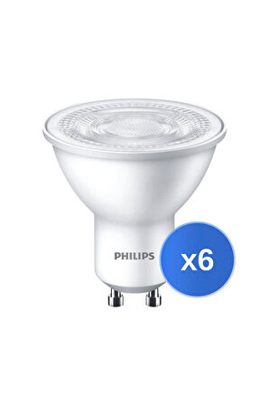 PHILIPS LED SPOT 50W GU10 BEYAZ GÜN IŞIĞI 4000K 6LI