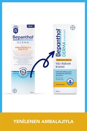 Nemlendirici Spf 25 Yüz Bakım Kremi 50 ml + 5 Adet Onarıcı Bakım Merhemi 3,5 gr