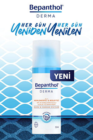 Bepanthol Derma Spf Yüz Bakım Kremi  50ml +Yüz Temizleme Jeli 200ml & Taç Hediye