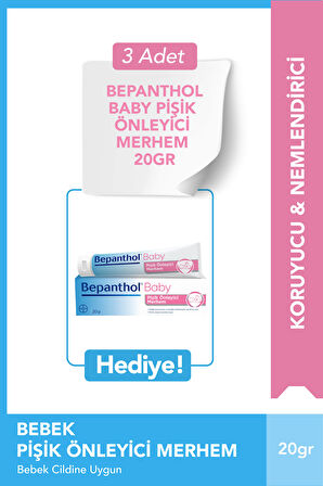 Bepanthol Baby Pişik Önleyici Merhem 100gr 2'li Paket & 3 Adet 20gr Pişik Önleyici Merhem Hediye