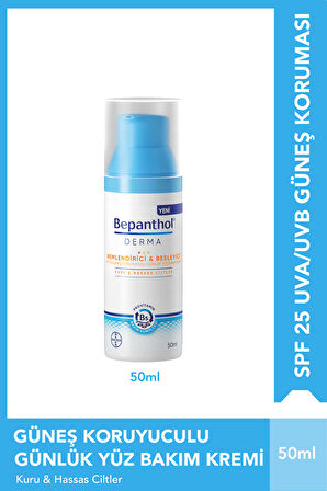 Bepanthol Derma Nemlendirici SPF25 Günlük Yüz Bakım Kremi & 5 Adet Yoğun Nemlendirici Losyon 10 ml