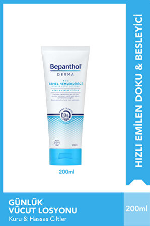 Bepanthol Derma Temel Nemlendirici 200 ml Losyon & 5 adet Temel Nemlendirici Losyon 10 ml