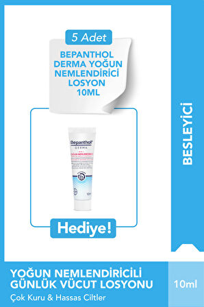 Bepanthol Derma Yoğun Nemlendirici 200 ml Losyon & 5 adet Yoğun Nemlendirici Losyon 10 ml