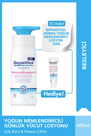 Derma Yoğun Nemlendirici 400 ml Losyon & 10 adet Yoğun Nemlendirici Losyon 10 ml