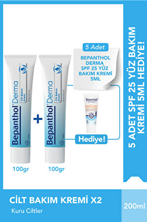 Cilt Bakım Kremi 100g 2'li Set + SPF Mini Yüz Kremi Hediye