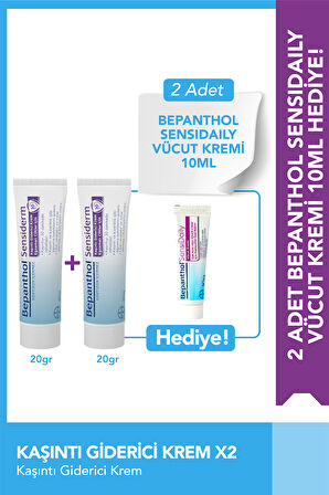 Sensiderm 20g 2'li Paket + Sensidaily Mini Boy Hediye - Egzama İçin Günlük Vücut Bakım