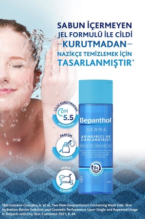 Derma Arındırıcı & Canlandırıcı Gunluk Yuz Bakım Temizleme Jeli 200ml x 2 & Tuvana Büyükçınar Tasarım Çanta