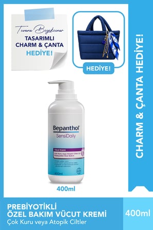 Sensidaily Pompalı Günlük Vücut Bakım Kremi 400 ml & Tuvana Büyükçınar Tasarım Çanta