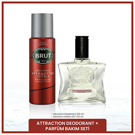 Attraction Erkek Bakım Seti Parfüm EDT 100 ml, Deodorant 200 ml