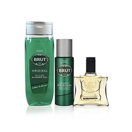 Original Erkek Bakım Seti Parfüm EDT 100 ml, Deodorant 200 ml, Duş Jeli 500 ml