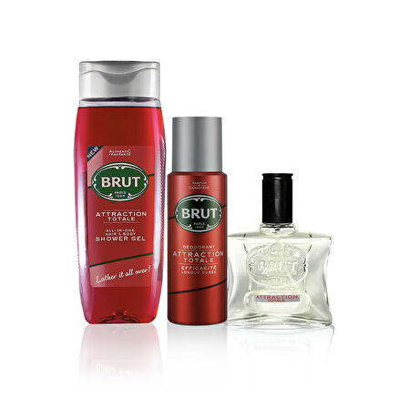 Attraction Erkek Bakım Seti Parfüm EDT 100 ml, Deodorant 200 ml, Duş Jeli 500 ml