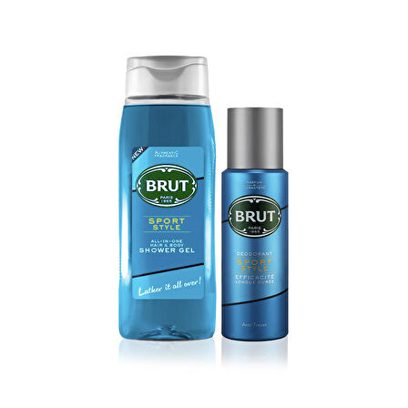 Sport Style Erkek Bakım Seti Deodorant 200 ml, Duş Jeli 500 ml 