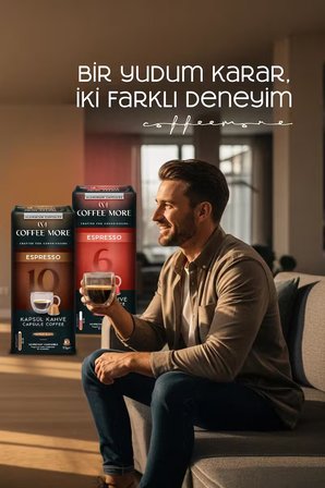Coffee More 7 Lungo Kapsül Kahve 10 x 10 Paket ( 100 Adet ) Nespresso Uyumlu 