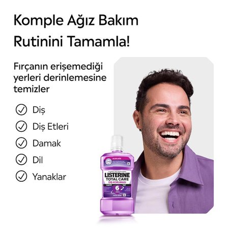 Total Care Ağız Bakım Suyu 250 ml x3+Cam bardak Hediyeli