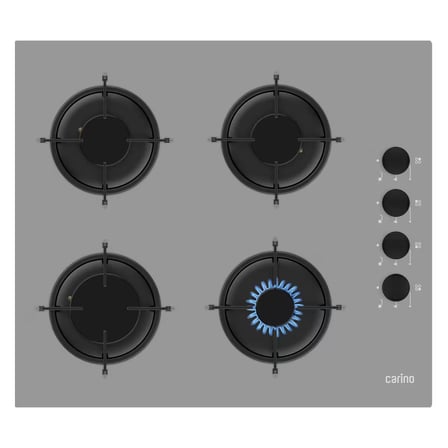 Carino 4 Fonksiyon Mekanik Gri Power Turbo 3'lü Cam Ocaklı Ankastre Set (Fırın+Ocak+Davlumbaz)