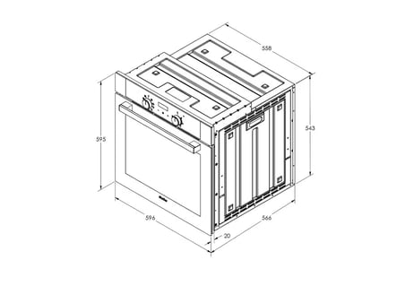 Carino 4 Fonksiyon Dijital Gri Turbolu Elektrikli Ankastre Set (Fırın+Elektirikli Ocak+Davlumbaz)