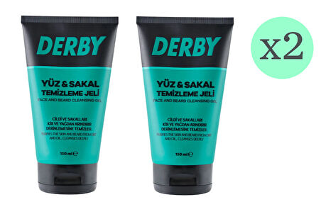 Derby Yüz ve Sakal Temizleme Jeli 150 ml x2 Adet