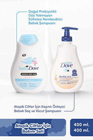 Atopik Ciltler İçin Kaşıntı Önleyici Ekstra Hassas Ciltler İçin Bebek Banyo Bakım Seti