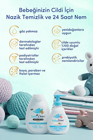 Bebek Banyo ve Sonrası Seti, Losyon 400 ml & Saç ve Vücut Şampuanı 200 ml