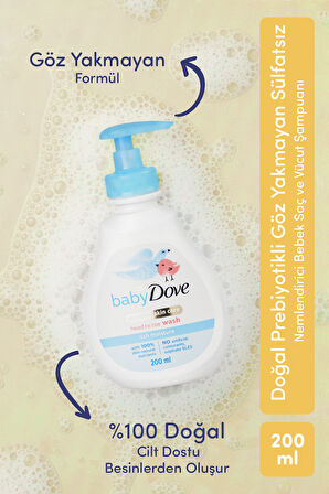 Hoş geldin Bebek Seti,Doğal Prebiyotikli Göz Yakmayan Sülfatsız Losyon 400 ml& Şampuan 200ml, Saç ve Vücut Şampuanı 200 ml