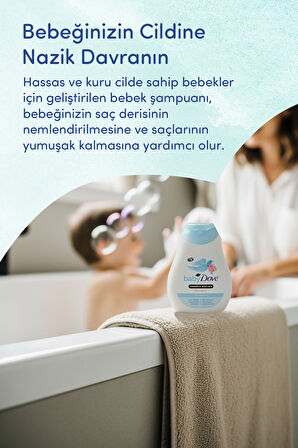 Tanışma Seti, Doğal Prebiyotikli Göz Yakmayan Sülfatsız Nemlendirici Bebek Saç Şampuanı 200 ml & Saç ve Vücut Şampaunı 200 ml